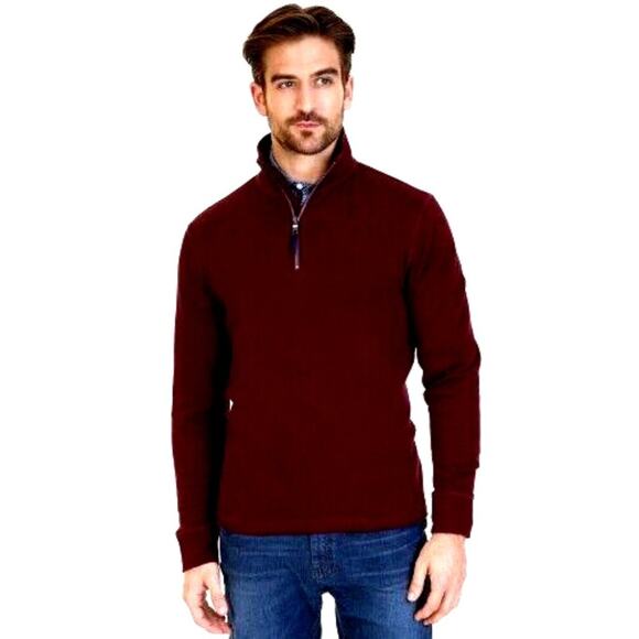 Redmond Burgundy Knit 1/4 Zip Sweater Size XL - Picture 1 of 8
